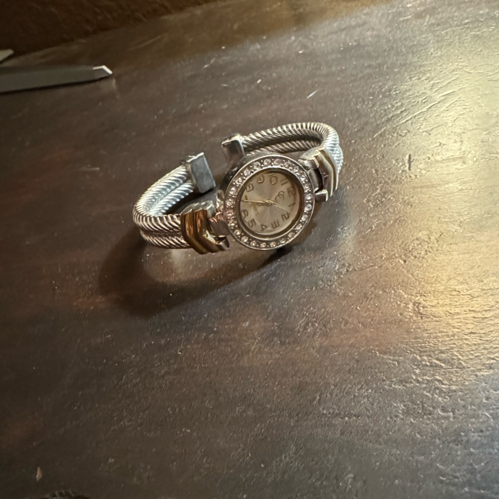 Elegant Silver and Gold Women's Bracelet Watch